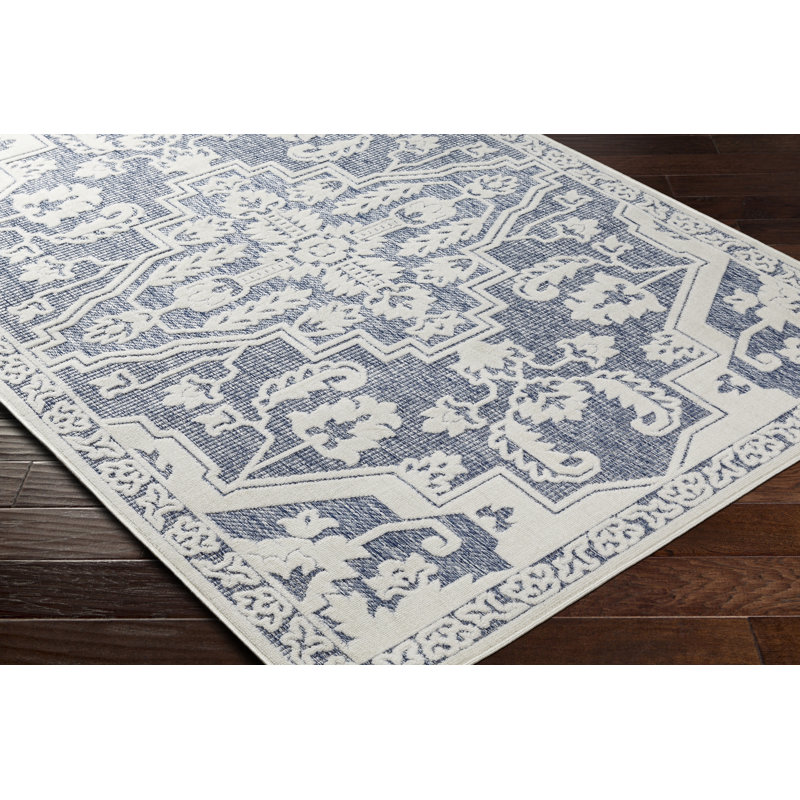 Oriental Indoor / Outdoor Rug, Rectangle 5'3" x 7'