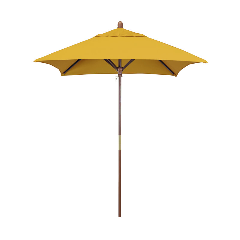 Parasol de marché carré 6 pi Yaritza, Toile Sunbrella® jaune tournesol