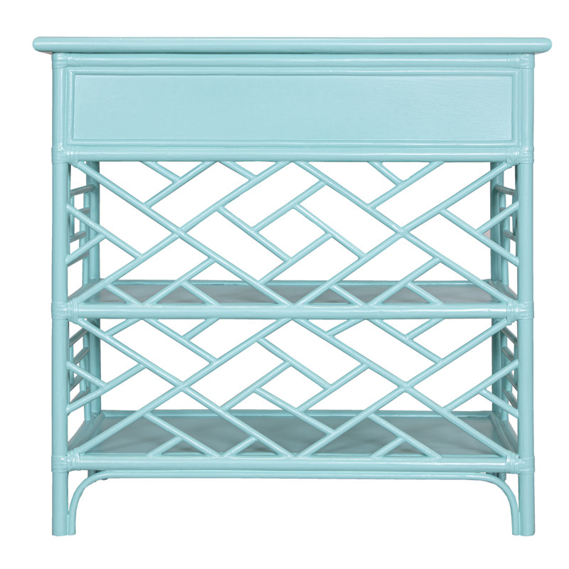 Chippendale End Table, Turquoise