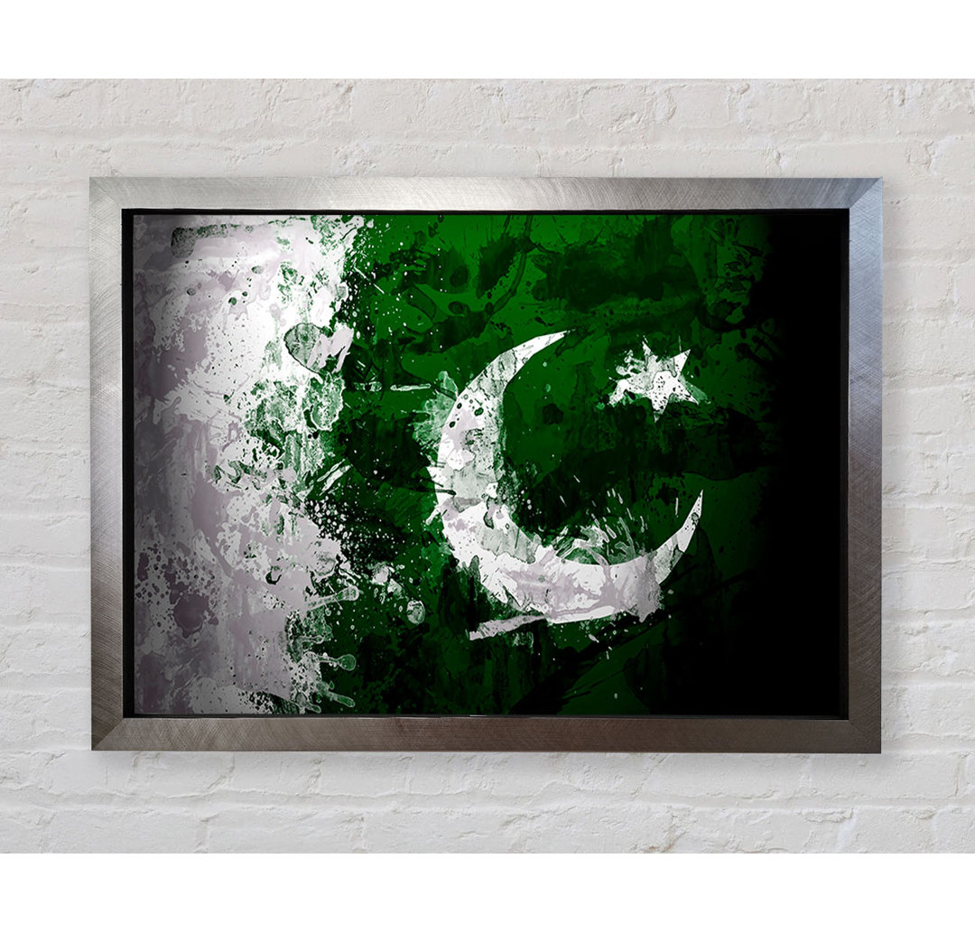 Pakistan Flagge Grunge - Druck