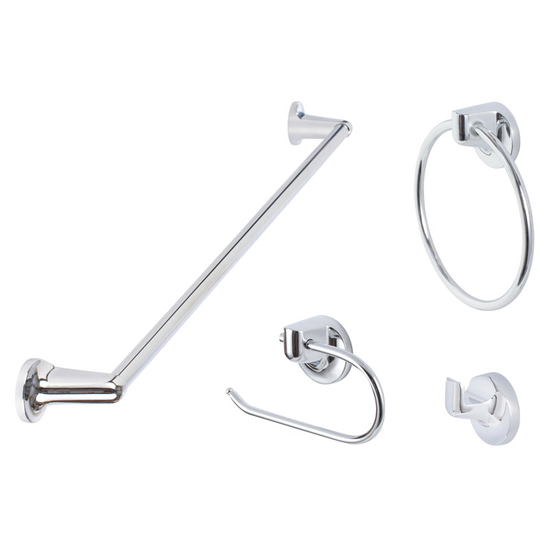 Sierra Series Bath Set, Single Post, Polished Chrome