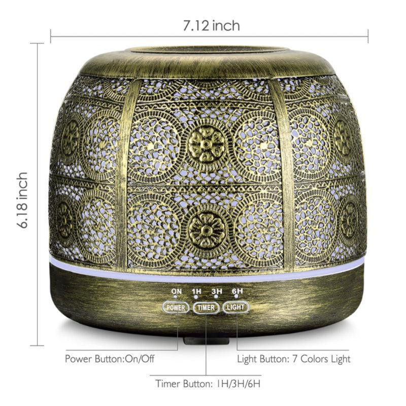 Essential Oil Diffusers For Large Room, Metal Diffusers For Essential Oils, Ultrasonic Aromatherapy Diffuser For Home Office, Gift For Women And Men
