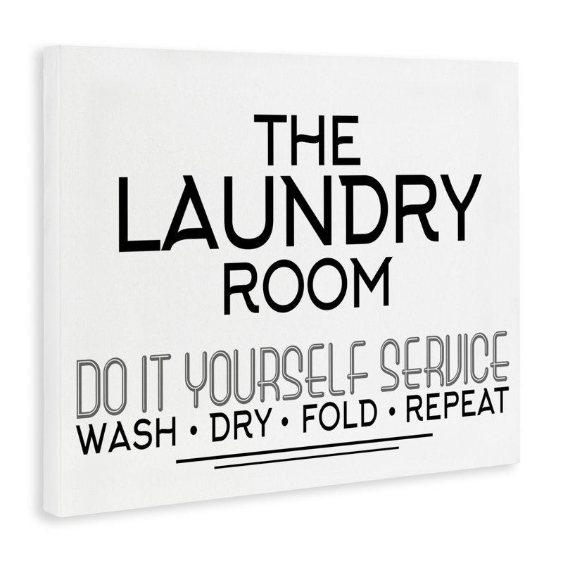 Toile minimale Do Do Yourself Laundry, design par Kim Allen, H 36 po x l 48 po