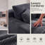 106.3" Wide Plush Corduroy Modular Sectional Sofa with L-Shaped Chaise, Deep Seat Cloud Couch, No Assembly Required, Black-130040008-130040014