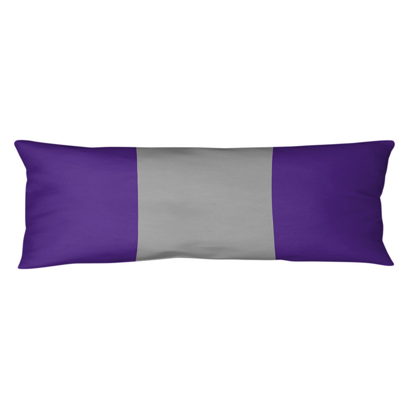Oreiller de corps en polyester / polyester Arizona Football Stripes, Mauve / gris / mauve, Pittsburgh 