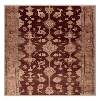 Tapis brun lavable à la machine