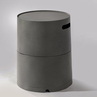 Table d'appoint en acier avec couvercle de réservoir de propane