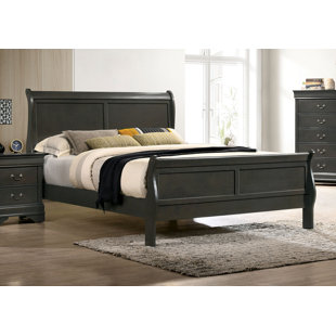 Black Sleigh Bed - Greenville Mattress Company