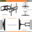 Support mural articulé de qualité supérieure pour écrans de 37 po à 92 po - pivotant, inclinable et extensible, supporte jusqu'à 88 lb, compatible VESA