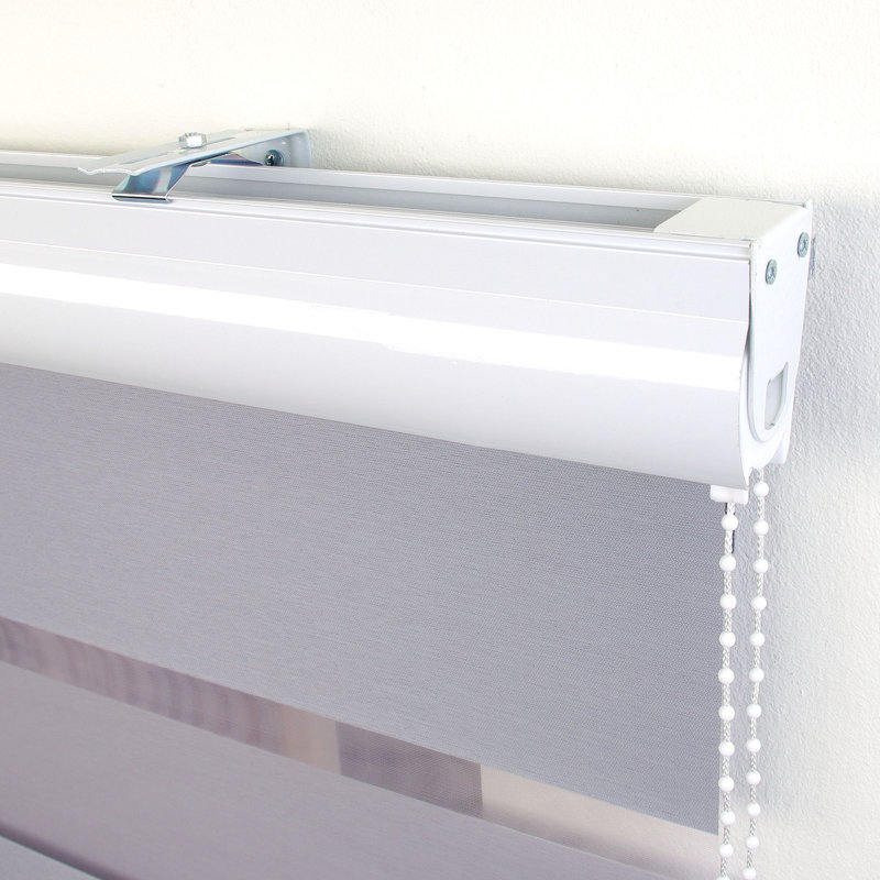 Semi Sheer Roller Shade, 160cm L x 140cm W, Silver-grey