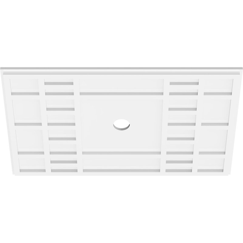 Médaillon de plafond contemporain en PVC de qualité architecturale l 28 po x H 18 5/8 po x H 2 po x P 9 3/4 po x P 1 po