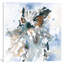 Chouette sur fond bleu, reproduction d'art sur toile tendue-18882504-74272718-74272725