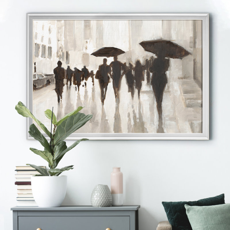 " Clearing Rain ", Silver, 18.5" H x 24.5" W x 1.5" D