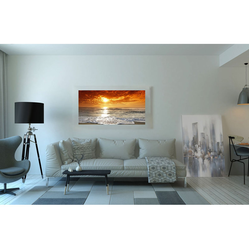 Harbour Scenic Seaside - No Frame Print on Canvas