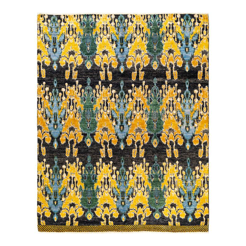 Contemporary One-of-a-Kind 7' 10" X 9' 10" Hand Knotted Area Rug