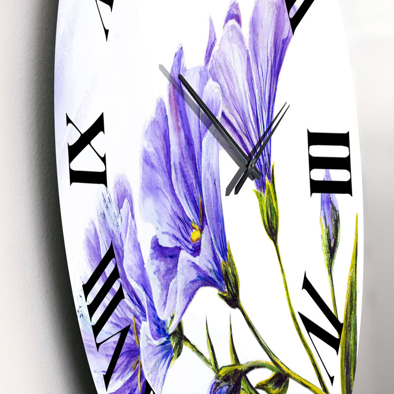 Blue Wildflowers - Horloge murale traditionnelle, Petit