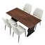  Table de salle à manger extensible avec chaises rembourrées Kincannon-132042312-132042313