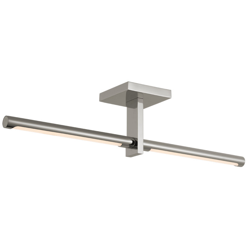 Axis 2 - Light LED Semi Flush Mount, Polished Nickel