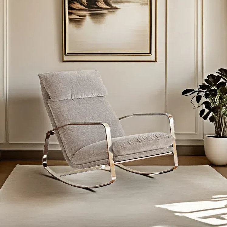 Chaise berçante paresseuse Creative Fashion, Gris clair