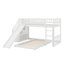 Lit superposé simple au-dessus de simple, escalier simple avec glissière et échelle-311461946