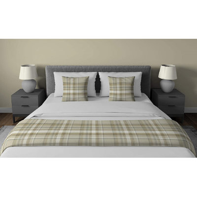 Harworth Polyester Tartan Bedspread