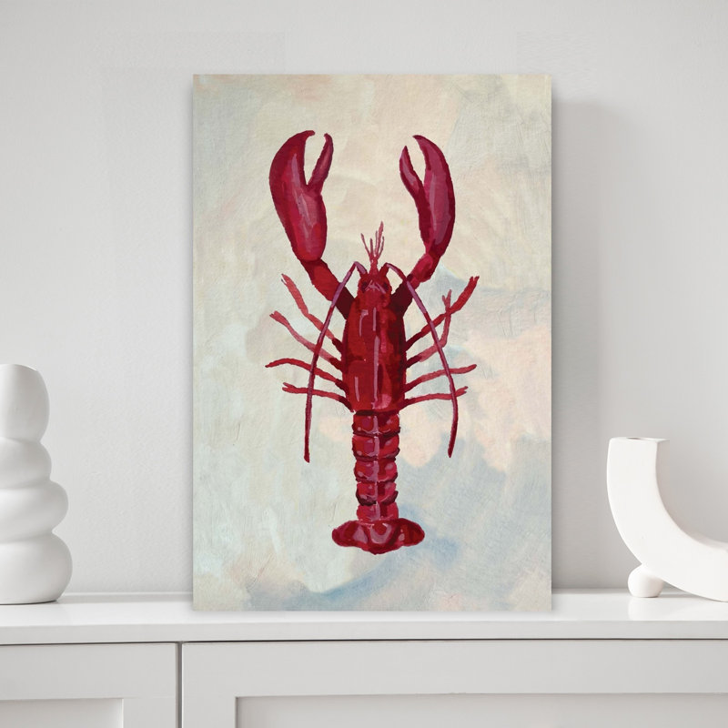 Pinch Me Lobster Coastal, art mural, H 18 po x l 12 po