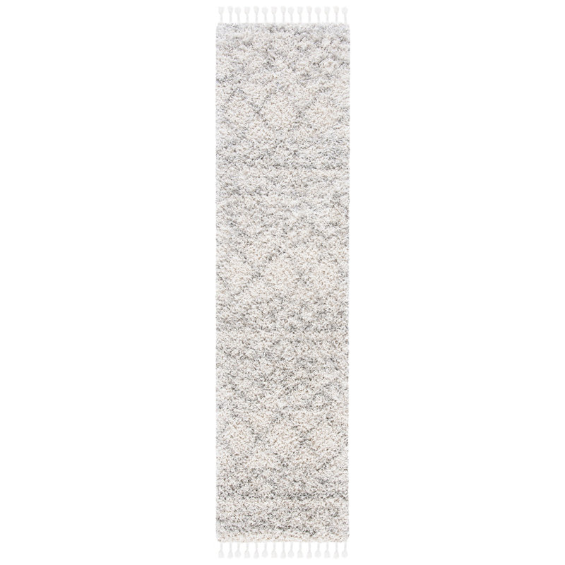 Mckamey Pro Lux Shag 400 Performance Geometric Rug, Runner 2'6" x 10'