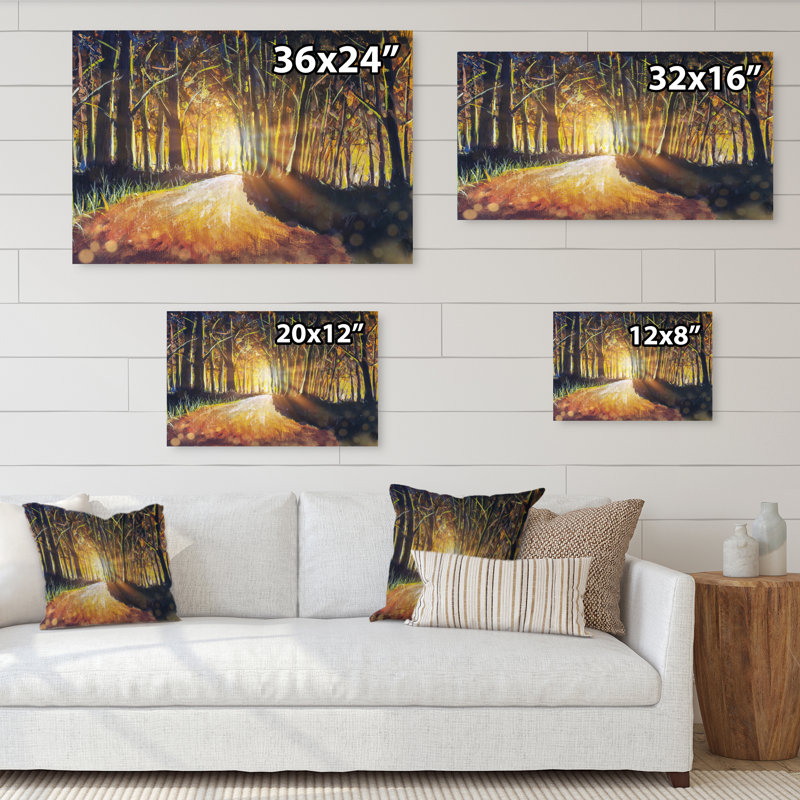 «Path To The Enchanted Forest», reproduction sur toile encadrée, H 8 po x l 12 po x P 1 po, Toile tendue