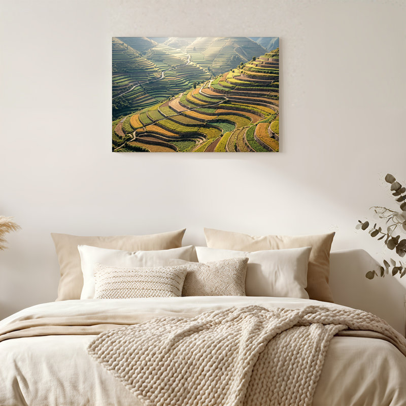 «Layered Green and Brown», art sur toile, H 28 po x l 40 po