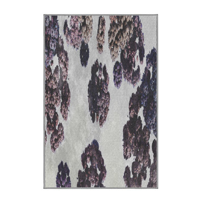 Tapis violet/gris tissé à la machine