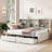 Twin Size Bed Frame With Side Bookshelves, Two Drawers, And Built-In Usb Port-1373045994