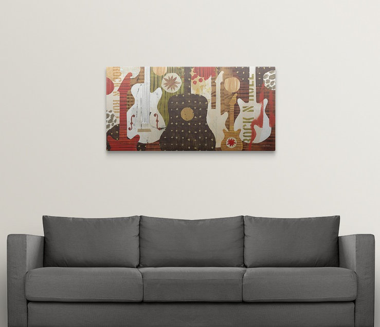 «Rock and Roll Fantasy» par Francyne, impression, H 12 po x l 24 po x P 1,5 po, Toile
