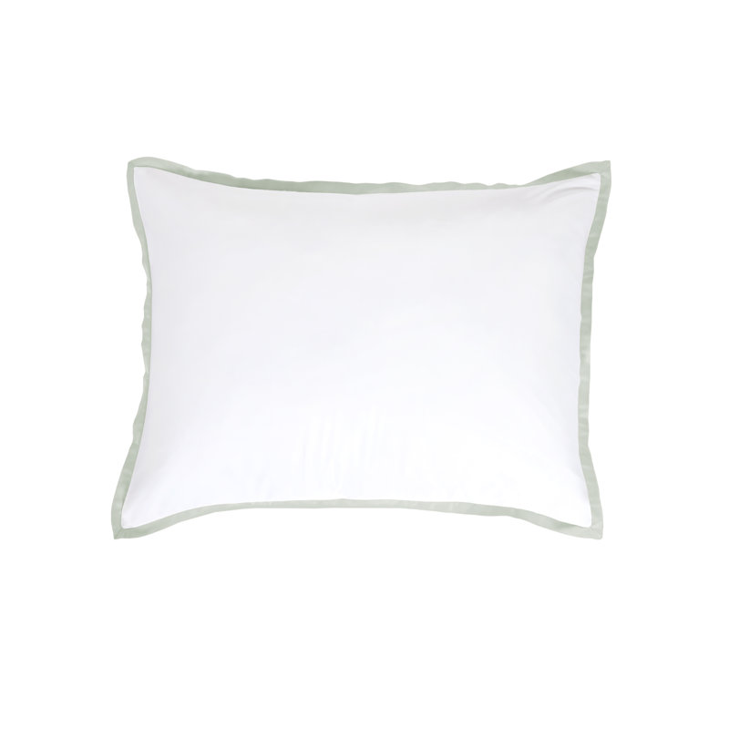 Langston Duvet Cover, White/Seaglass, Queen Duvet Cover + 2 Standard Shams