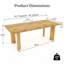 Table de salle à manger rectangulaire extensible en chêne massif, plateau robuste en MDF de 160 à 200 cm, style champêtre, pieds épais et solides, peut supporter jusqu'à 90 kg.
