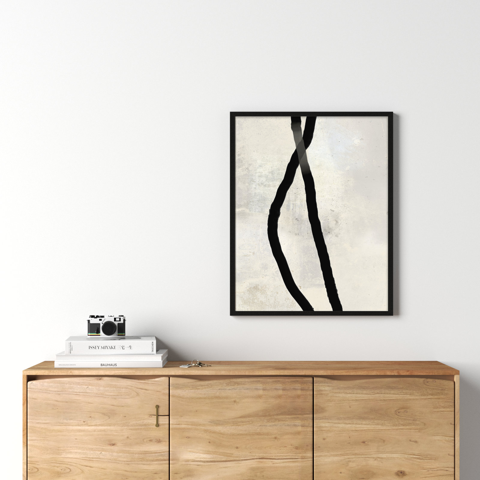 Black Rope 4 by Jacques Pilon, Black, 30" H x 24" W x 1.25" D