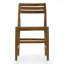 Ensemble de 2 chaises de salle à manger d'intérieur / extérieur en teck brun avec siège et dossier à lattes Blas-669296192