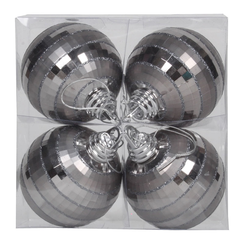 Ornement boule miroir brillant et mat