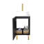 Ensemble de meuble-lavabo simple moderne 18 po noir