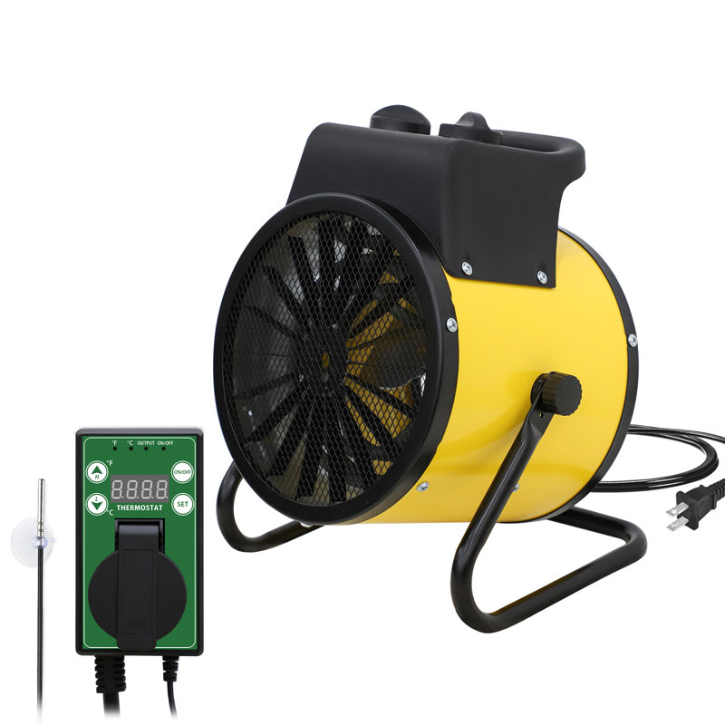Greenhouse Heater(2 Pack), 1500W Electric Space Heater with Overheat Protection, Yellow