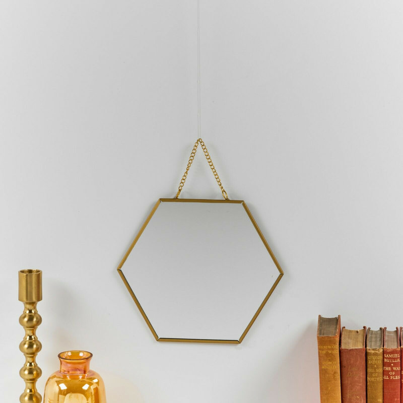 Miers Metal Flat Wall Mirror, 17cm H x 17cm W