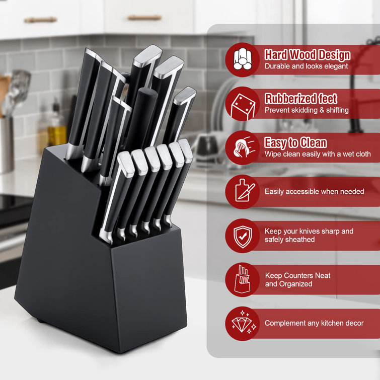 MooJ Metal Knife Block Set