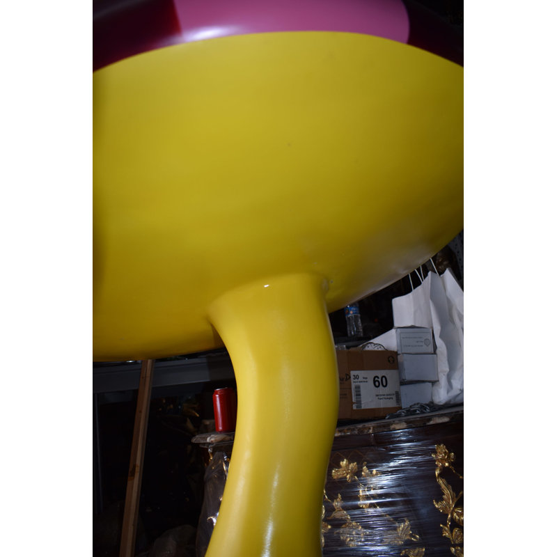 Taille: 34 po x 34 po x H 64 po Happy champignon Happy en résine pour l'intérieur et l'extérieur