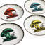 Assiette à hors-d'œuvre en porcelaine de 6,5 po, ensemble de 4