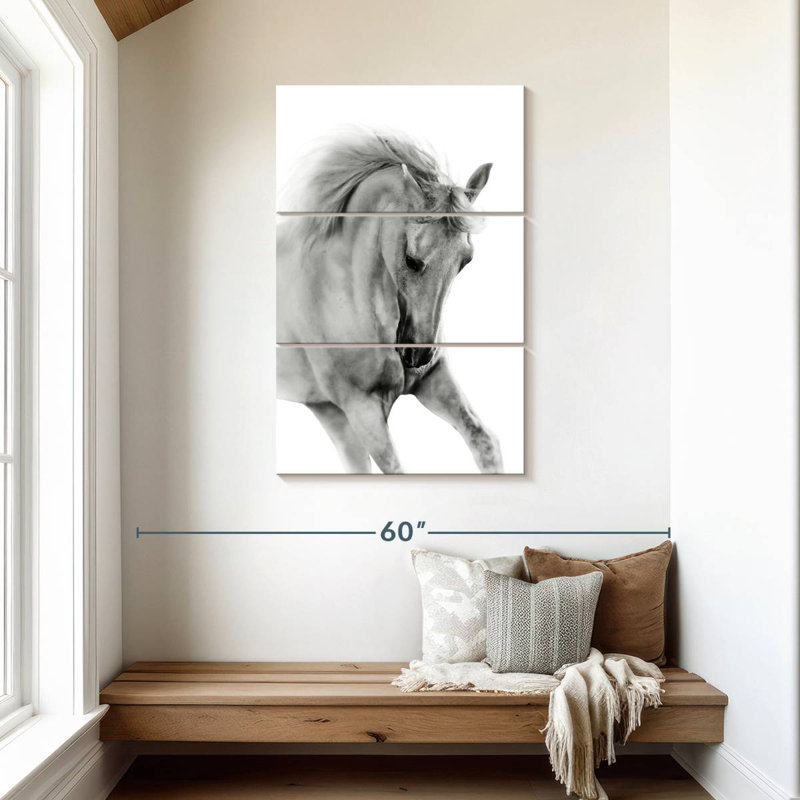 Brampt Elegant White Horse, 45" H x 28" W