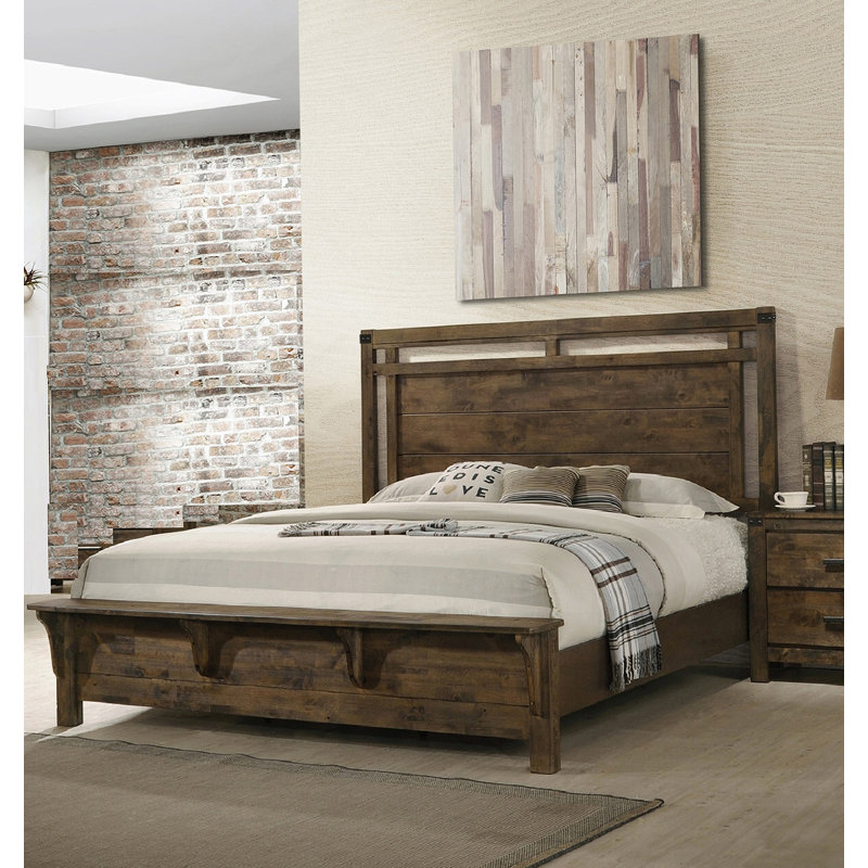 Lit plateforme en bois de style industriel rustique, Roi