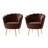 Louise Velvet Modern Task Chair With Ergonomic Design-1944554632