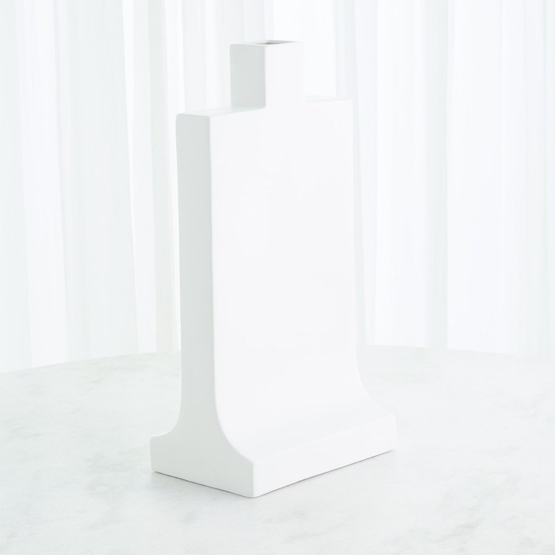 Icon Vase-Matte White, 23" H x 12" W x 7.75" D
