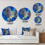 Bleu luxueux, abstrait, fluide, art moderne-68852973