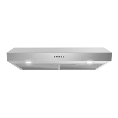 Streamline 30 In. T-1387-1-DT Rapallo Ducted Undermount 165 CFM Range Hood In Brushed Stainless Steel With Mesh Filters, Push Button Control, LED Lights