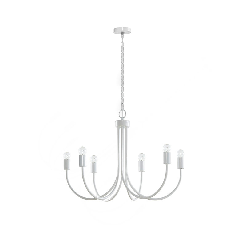 6-Light Metal Chandelier